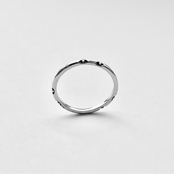 Sterling Silver Little Tiny Eternity All Seeing Eye Ring, Evil Eye Rings, Eyes - Picture 11 of 12